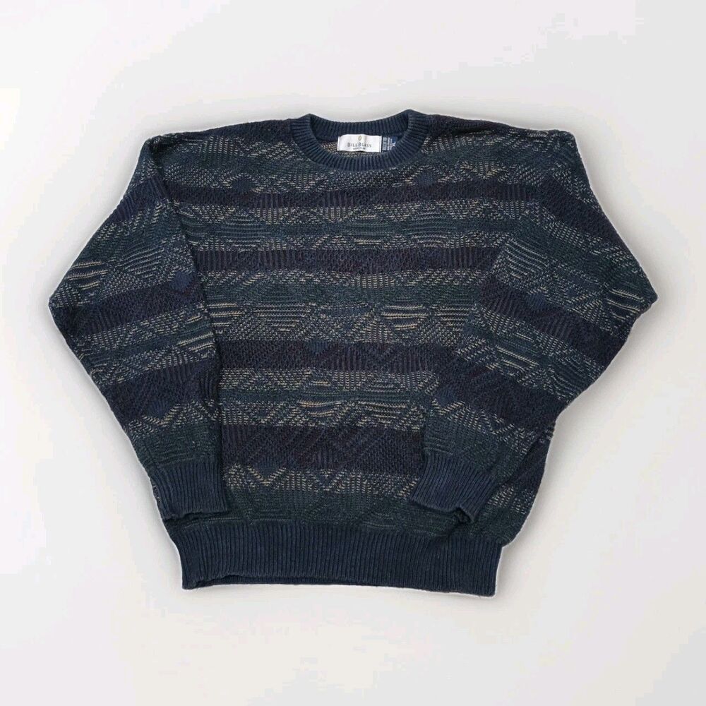 Bill Blass Vintage Men's Sweater Size XL Hand Framed USA Cotton